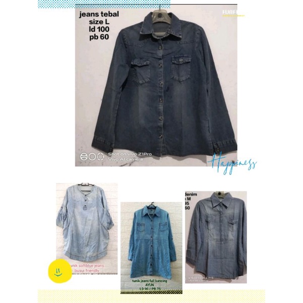 hem/blus jeans wanita pre❤