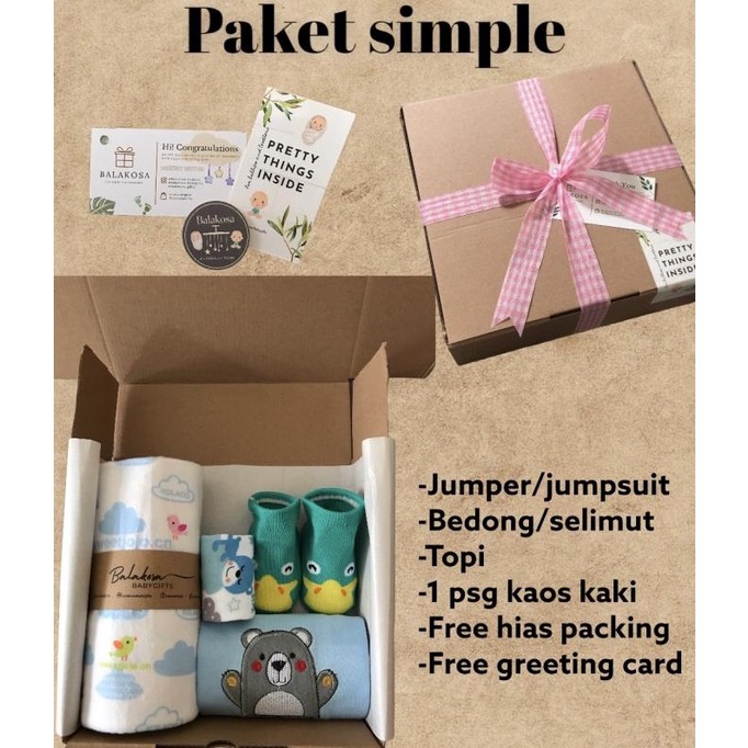 

Simple Package-Kado bayi/Kado kelahiran/Hampers bayi/Baby giftbox