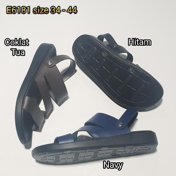 jelly sandal pria luofu sendal tali cowok karet import e6181