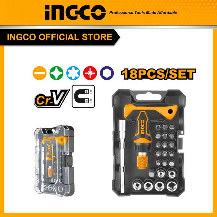 Bestseller Obeng Kunci Pas T Set 24 Bits Screwdriver Ingco - Hksdb0188