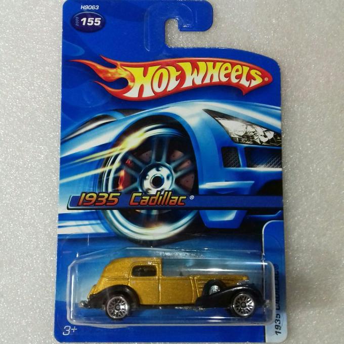 Hot Wheels 1935 Cadillac. Blue Card Tahun 2005. Full Besi. Gold Hitam