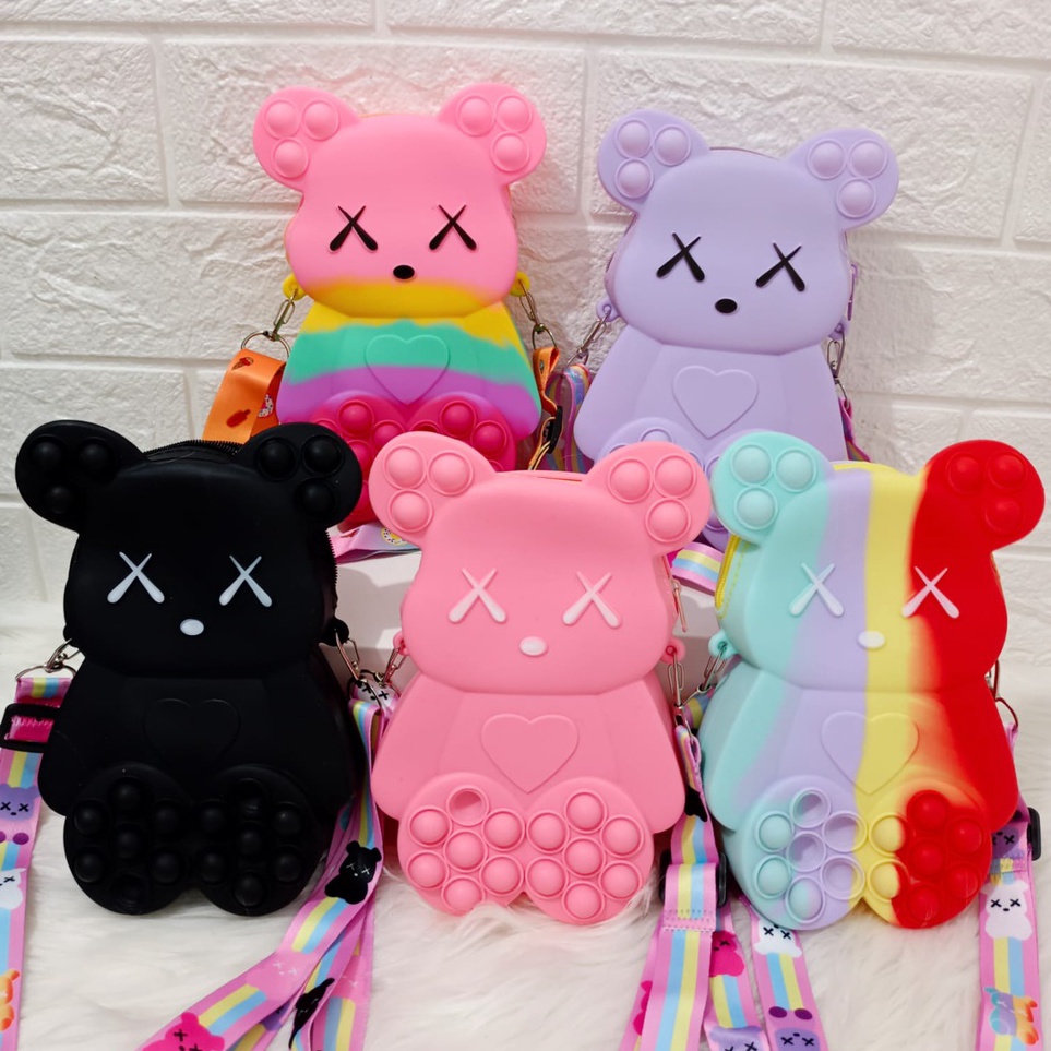 Big Sale✷ Tas Anak Pop It Kaws Fashion Ukuran Besar Muat Hp B60 ➞