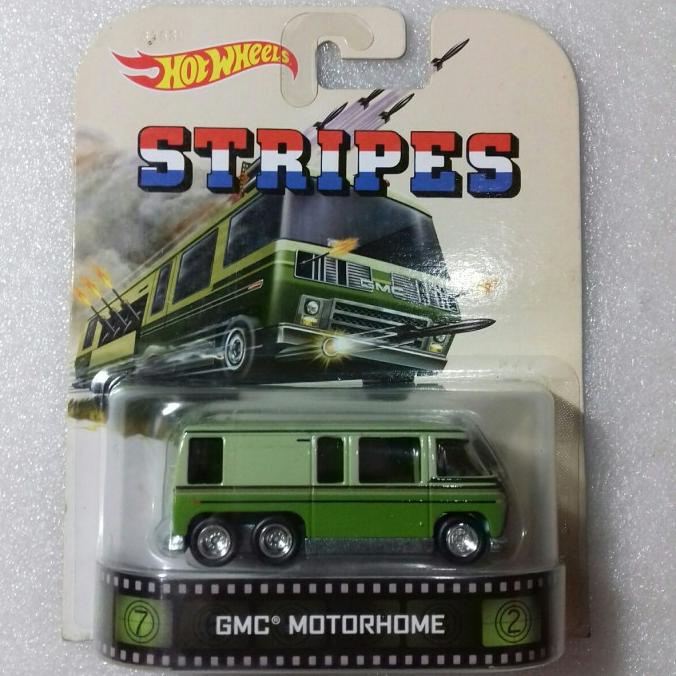HOT WHEELS GMC MOTORHOME. STRIPES MOVIE SERIES. BAN KARET. FULL BESI.