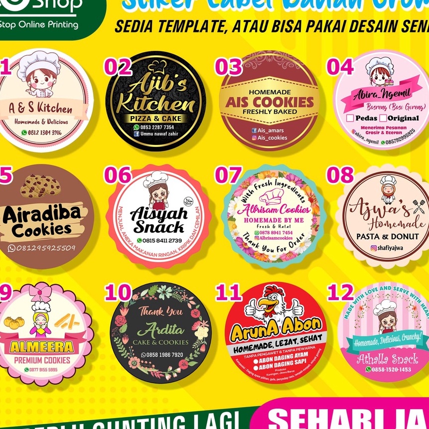 

(J☎/R㊖Y] STIKER LABEL KEMASAN MAKANAN KUE COOKIES TOPLES LEBARAN KUE LEBARANpasti.dikiriim..