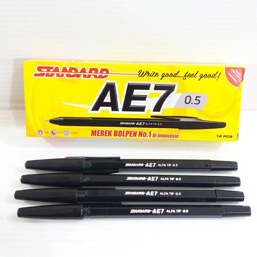 

TSGW7545 BOLPEN AE7 FINE 0.5 BLACK PACK 12PCS STANDARD / BOLPEN STANDARD