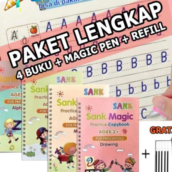 

[Z.ご✔7Z) Buku Sank Book Magic 1 Set isi 4 Buku Magic Booktop.produks.!!