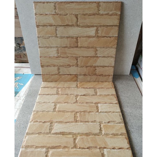 ★★★ qc Keramik 40x40 BATA CREAM MATT KASAR DINDING TERAS Terlaku.ー