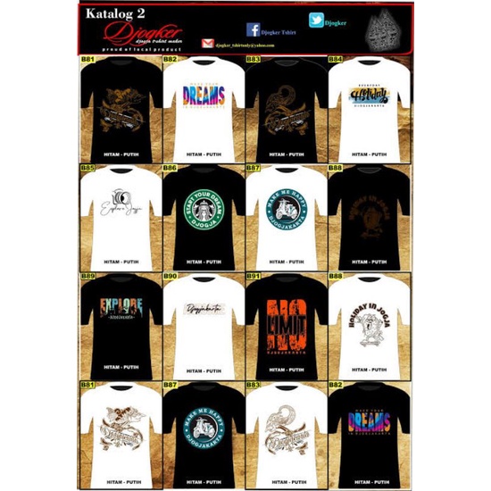 SIZE L | KATUN 24S |T-SHIRT DJOGKER |KAOS OBLONG JOGJA