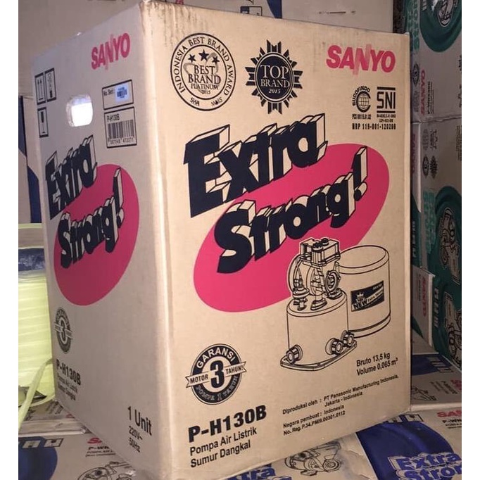 :<:<:<:<] Pompa Air SANYO PH 130 B PH130B SNI Tabung Putih