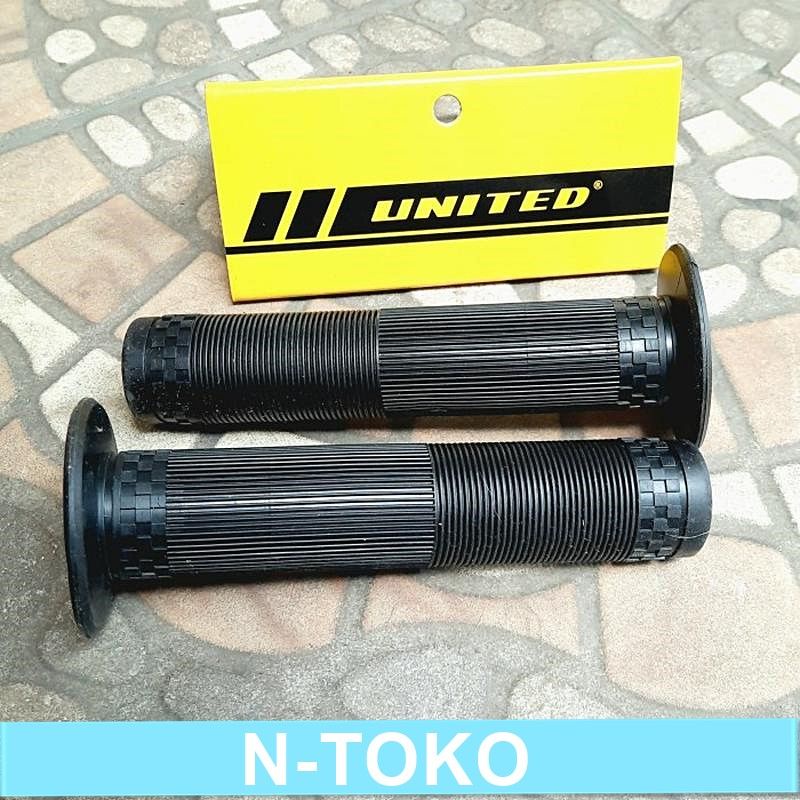 GRIP HANFLAT BMX UNITED 037 BLACK TAIWAN Sepeda Sparepart Termurah
