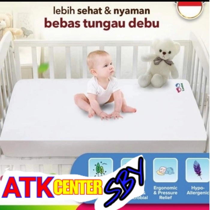 Terlaris Matras Bayi Busa Latex 100% Untuk Bayi Under 2 Tahun 80X40 Tebal 2Cm