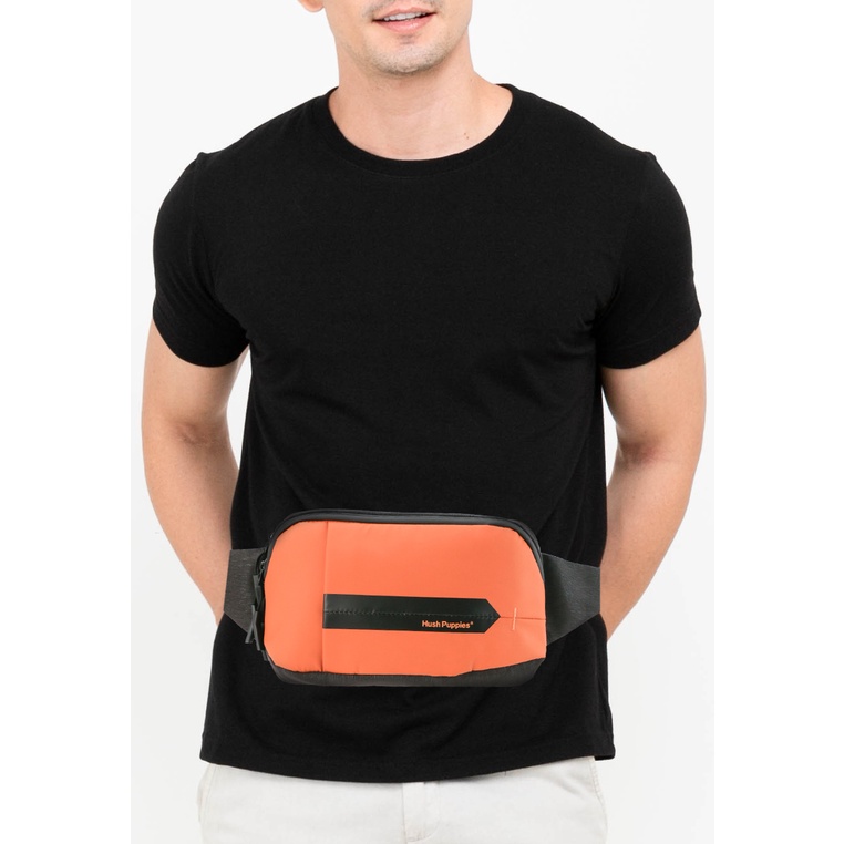 Tas Pinggang Hush Puppies Original Pria Waist bag bernuansa two tone yang cocok untuk daily style Tr