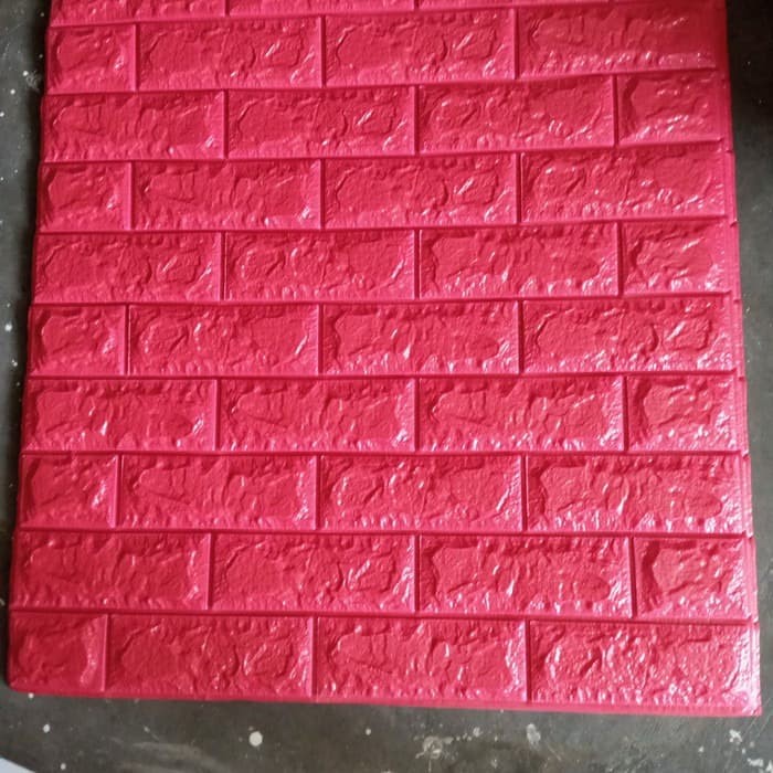 wallpaper 3d brick foam pink fanta wallpaper dinding batu bata kalipurwo.seller