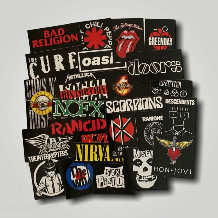 

Terlaris Sticker Pack Band Rock Metal Punk