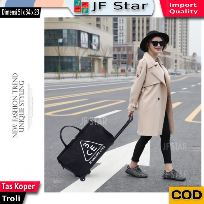 Tas Troli Koper Import Travel Bag Roda Trolley Stylish Ruang Besar