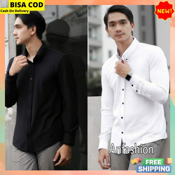 Baju Laki-Laki Termurah Pakean Big Size Cowok Fashion Casual Pria Dewasa Bju Kancing Terbaru Outfit 