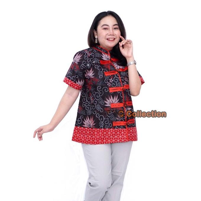 Cheongsam batik chinese blouse CNY imlek | batik jumbo wanita Big size