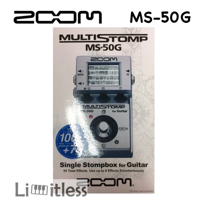 Zoom Ms50G Efek Gitar Multistomp Garansi Original Aksesoris Musik