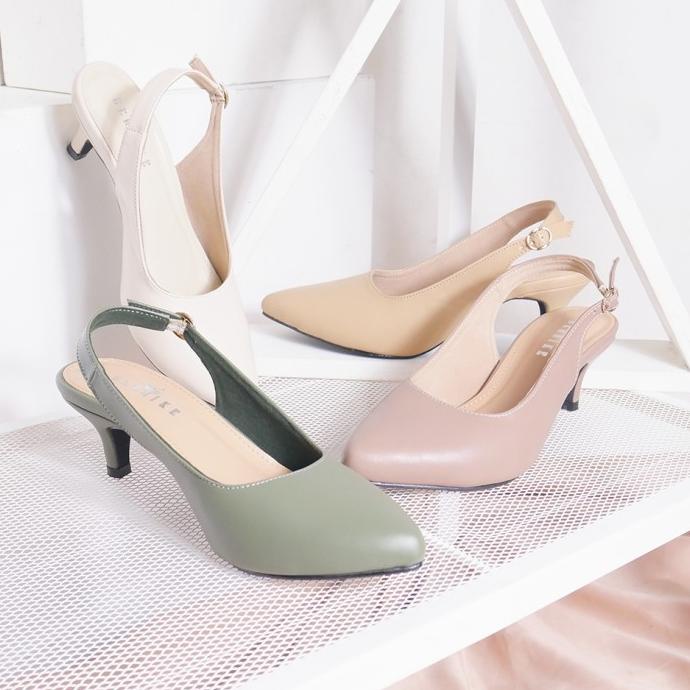 Bernike Shoes Sherly Mules Heels Wanita | Slingback Heels