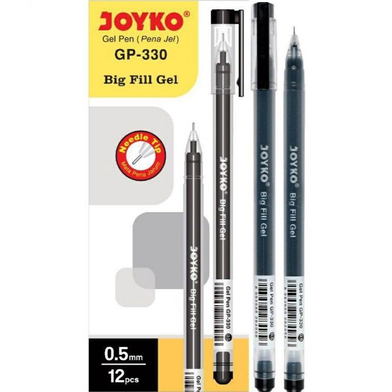 

VU49 Pulpen Gel Joyko Gp-330 Big Fill 0.5mm ( 1pak/12pcs ) 8046