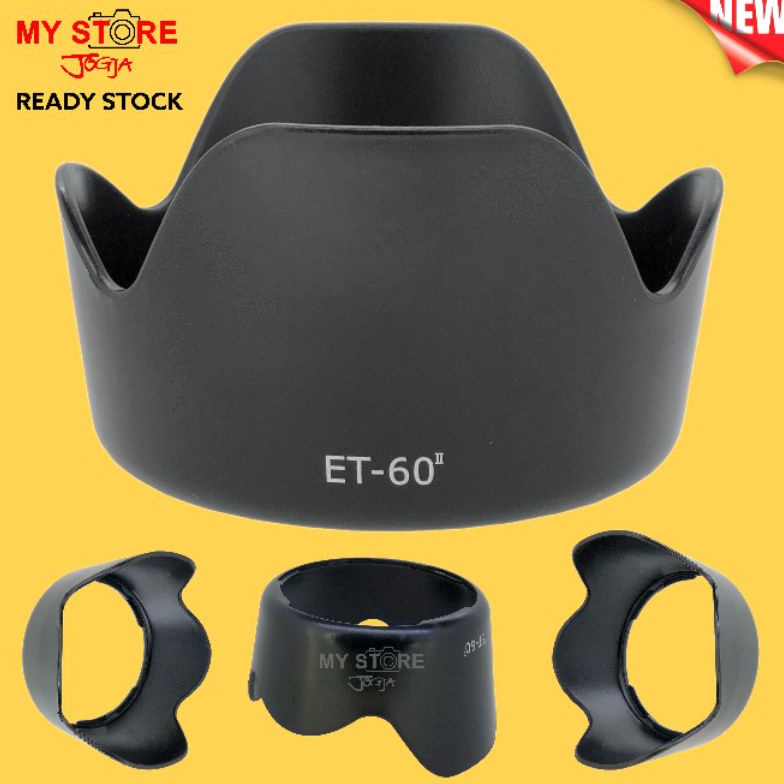 [CD781] Lens Hood ET-60II 58mm Tudung Lensa ET-60 ii DSLR Canon EF 75-300MM F4-5.6 III USM EF-S 55-2