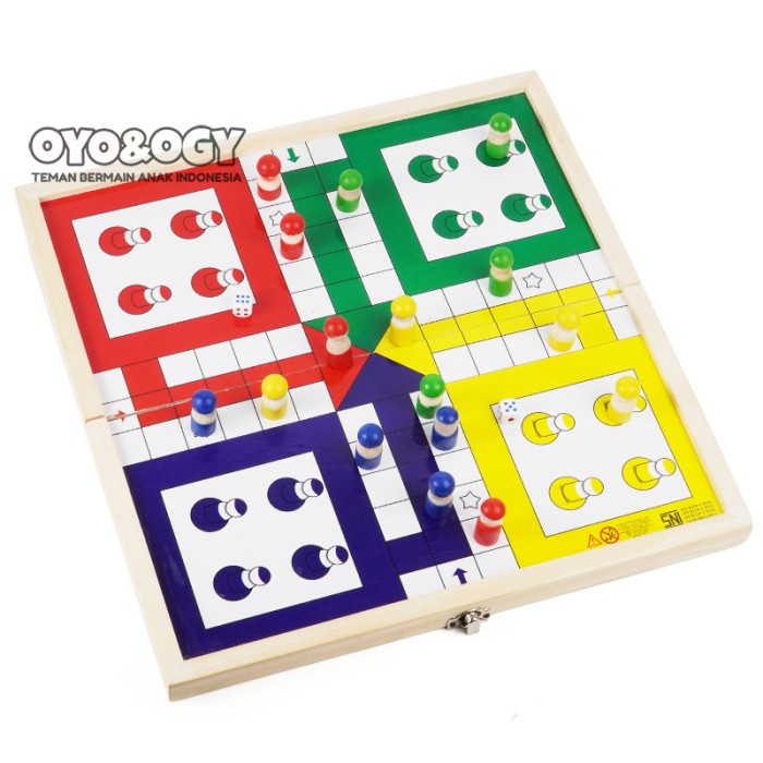 PROMO LUDO KAYU PINUS BESAR MAINAN ANAK PAPAN PERMAINAN KELUARGA GAME FAMILY TERMURAH