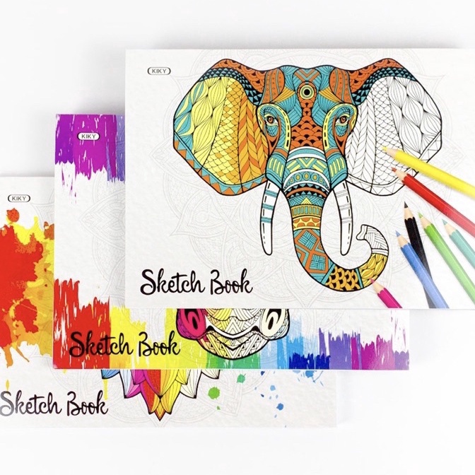 

(I-»Z✮X) (1pcs)KIKY Sketch Book / Buku Sketsa Ukuran A4 Isi 50 Lembar /langsung.kiriim.!!