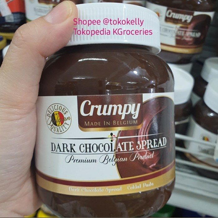 

crumpy dark chocolate spread 400gram selai coklat