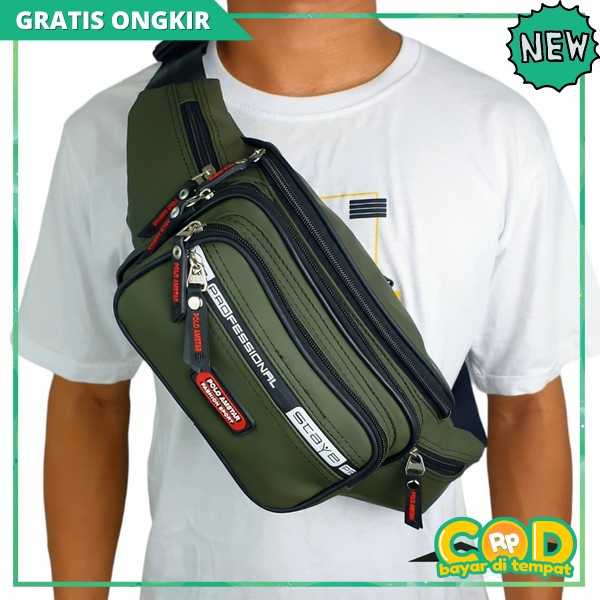 Tas Selempang Skype Sling Bag Cowok Tas Kecil Pria Tas Slempang Mini Hp Waistbag Sling Phone Neck Ba