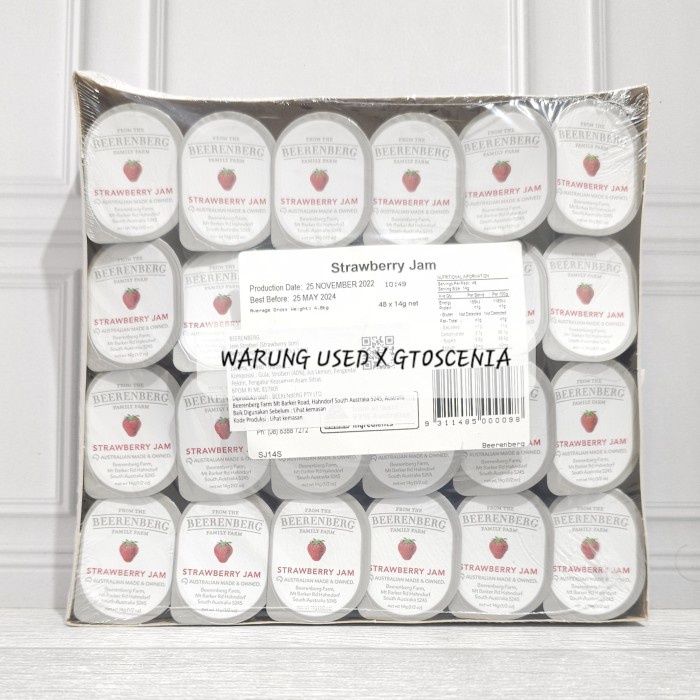 

Beerenberg Strawberry Jam 14 gr x 48/ Selai Stroberi Serve