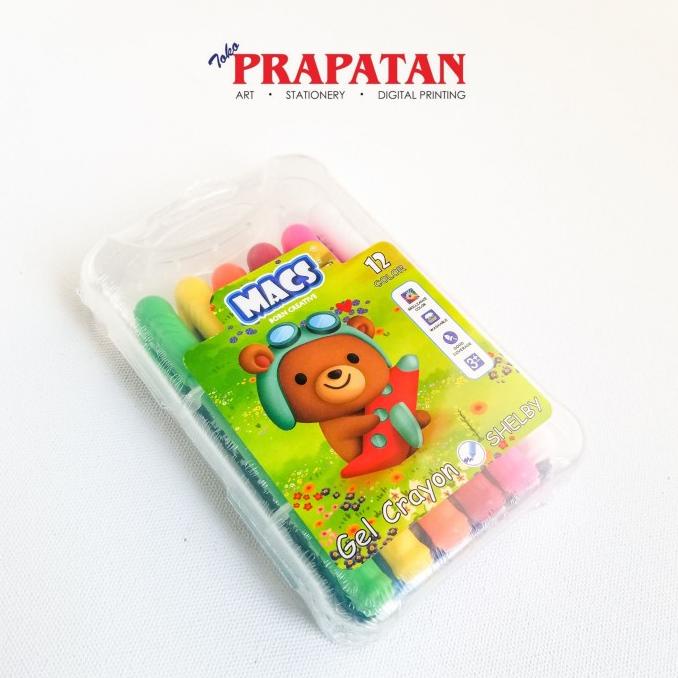 

Macs Gel Crayon 12 Warna / Krayon Gel