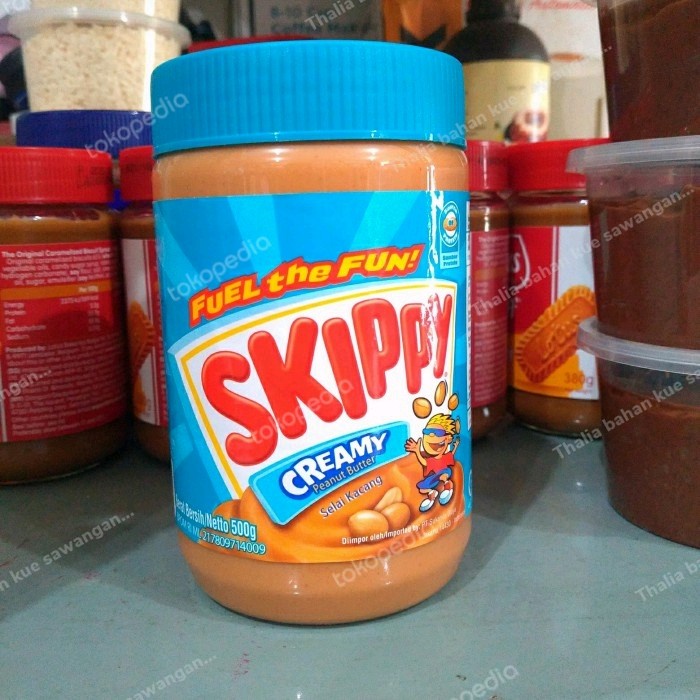 

SKIPPY CREAMY PEANUT BUTTER 500GR, SELAI KACANG HALUS OLESAN ROTI ENAK