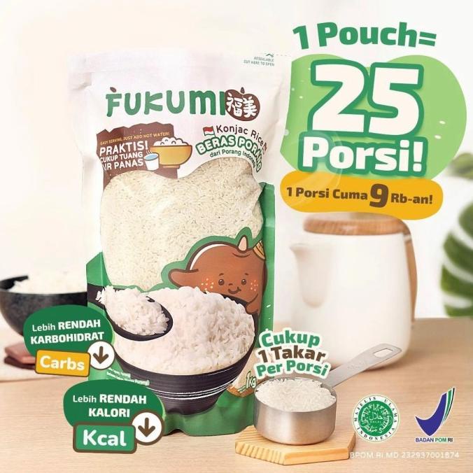

Fukumi Beras Porang 1 kg ORIGINAL/beras sehat/beras diet/aman utk GERD