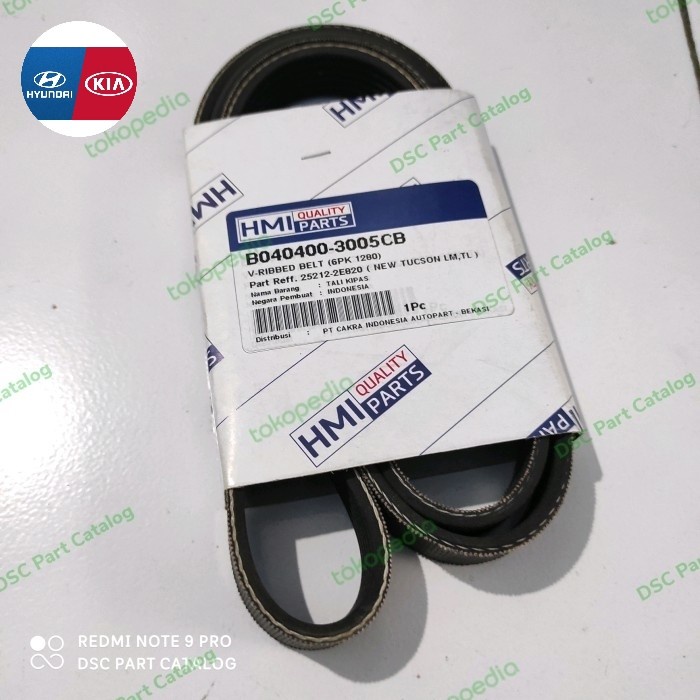 Fan Belt Ac 6Pk 1280 Hyundai Tucson All New Tucson Kode My 065