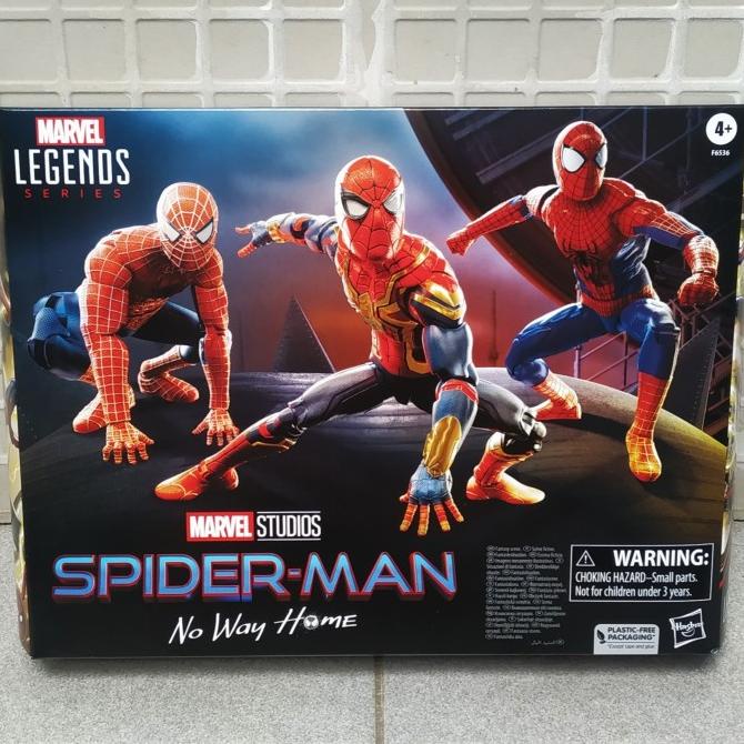 HASBRO MARVEL LEGENDS SPIDERMAN 3-PACK TOBEY ANDREW TOM NO WAY HOME