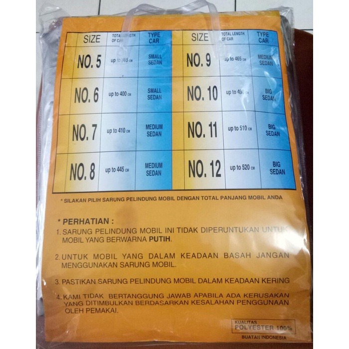 garansi body cover / sarung / selimut mobil p-1 apv / arena / luxio / gran max viviaja8781