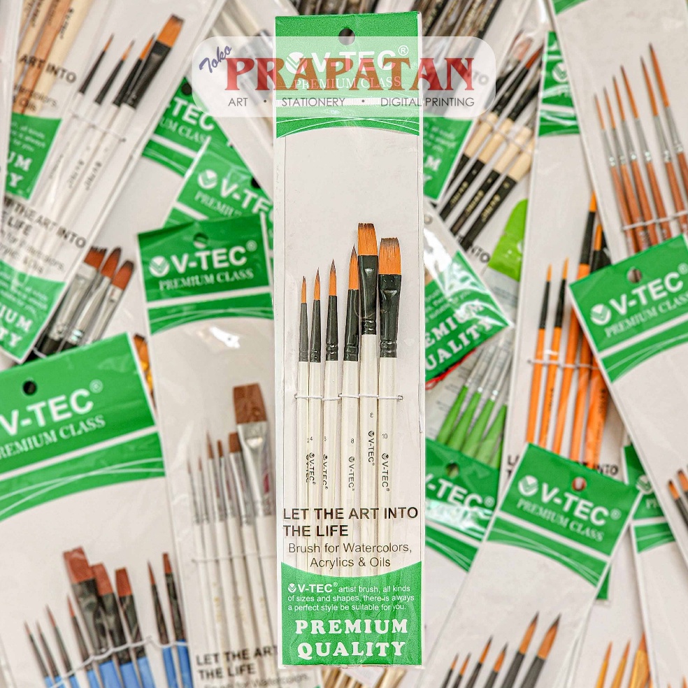 

JZ6983 Kuas Lukis V-TEC Set | VTEC Paint Brush set ✸Terbaru