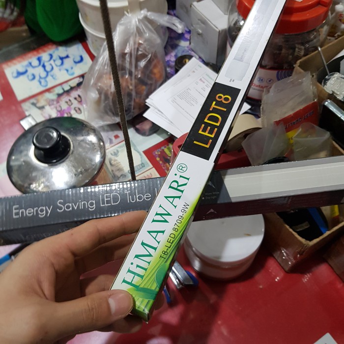 Lampu Neon TL T8 Tube LED 9W 9watt 220V 60cm HIMAWARI WARMWHITE