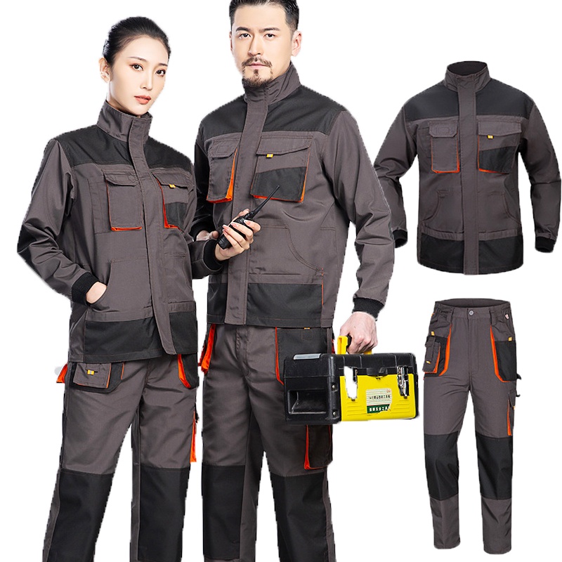 Work Clothes Set Men Jacket and Pants Suit Wear-resistant Labor Clothing Tooling Auto Parts Uniforms