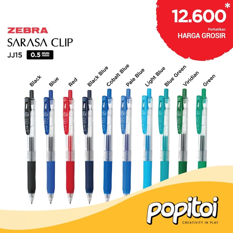 

11.11 Terlaris ZEBRA SARASA CLIP JJ15 Gel Pen 0.5 mm Pulpen 0.5mm 0,5