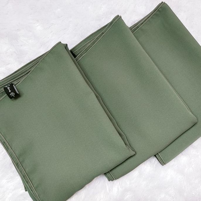 Sale Hijab Jilbab Segi Empat Wolfis Premium 130 x 130 cm Polos Hijau Sage Termurah