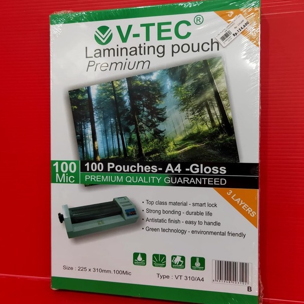 

TERLARIS Plastik Laminating V-Tec VT-310 Ukuran A4
