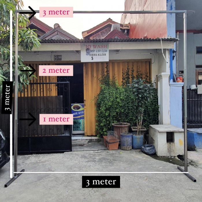 Tiang Backdrop 3M Sampai 3X3 M / Tiang Dekorasi / Tiang Gawang Bestseller Backdrop