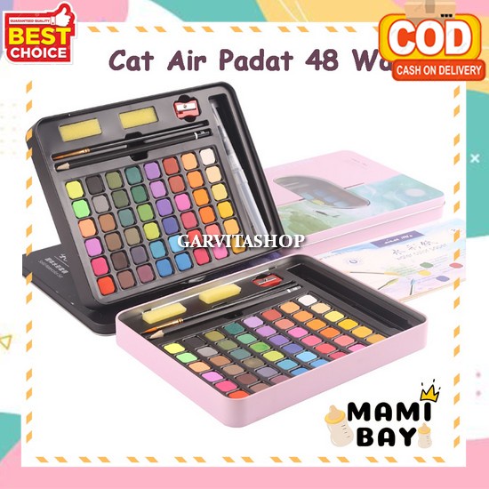 Watercolour Painting Padat Cair Cat Air Anak Set Lengkap Cat Air Lukis Lengkap Watercolor Set Art No