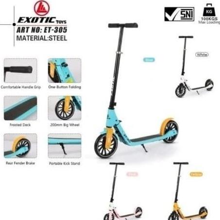 Scooter Exotic ET-305 Skuter Otoped Anak Dewasa ET305 Roda Besar