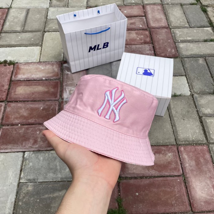 Topi Bucket Hat Mlb Ny Original Pink Cap