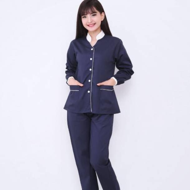 Seragam Baby Sitter Scarlett Navy / Seragam Suster / Baju Baby Sitter
