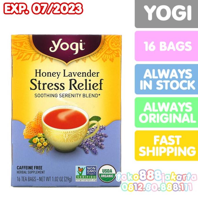 

YOGI TEA HONEY LAVENDER STRESS RELIEF CAFFEINE FREE TEH HERBAL ORGANIK