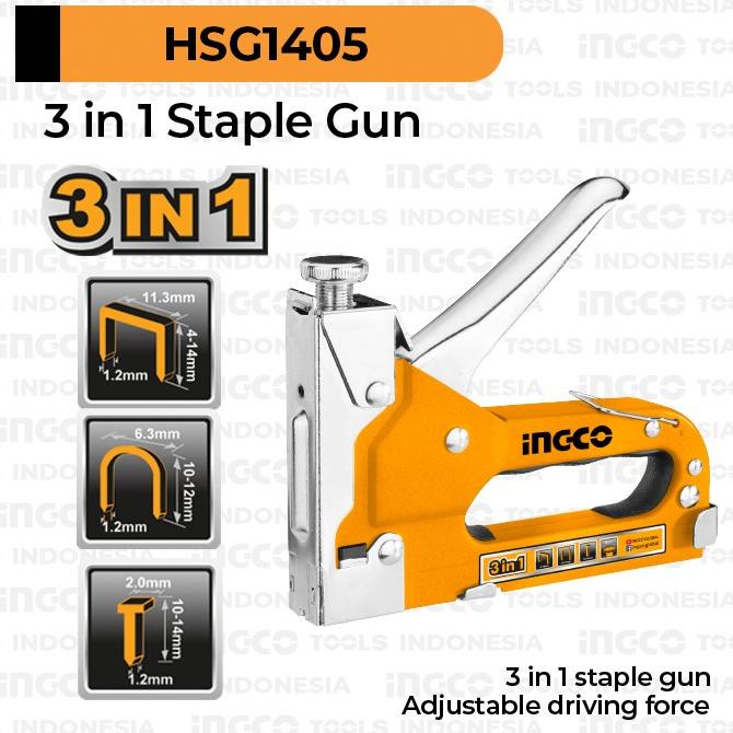 3-in-1 Staple Gun INGCO HSG1405 - Stapler Staples Steples Tembak Jok