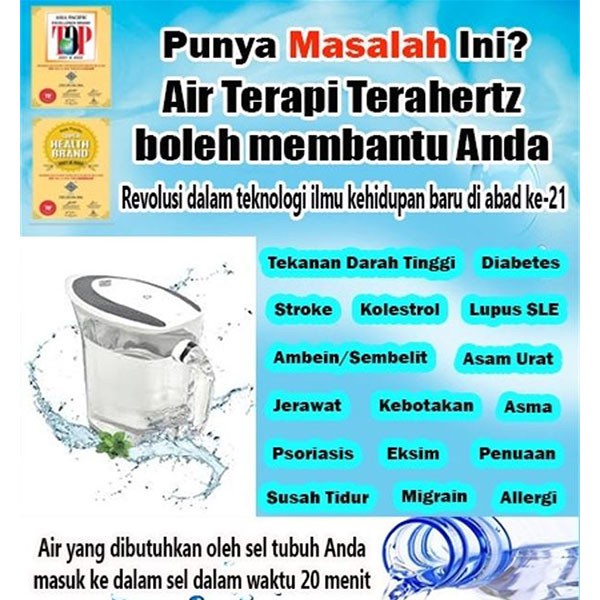 Terahertz Healthy Water Scanner Device THZ-Air Sehat utk Semua Umur.